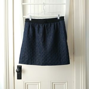 LOFT shimmery navy skirt